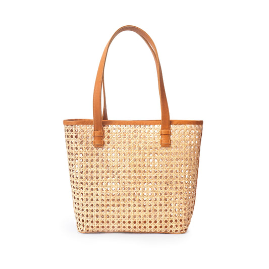 Petite French Market Rattan Tote