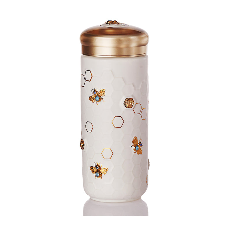 Honey Bee Travel Mug with Crystals