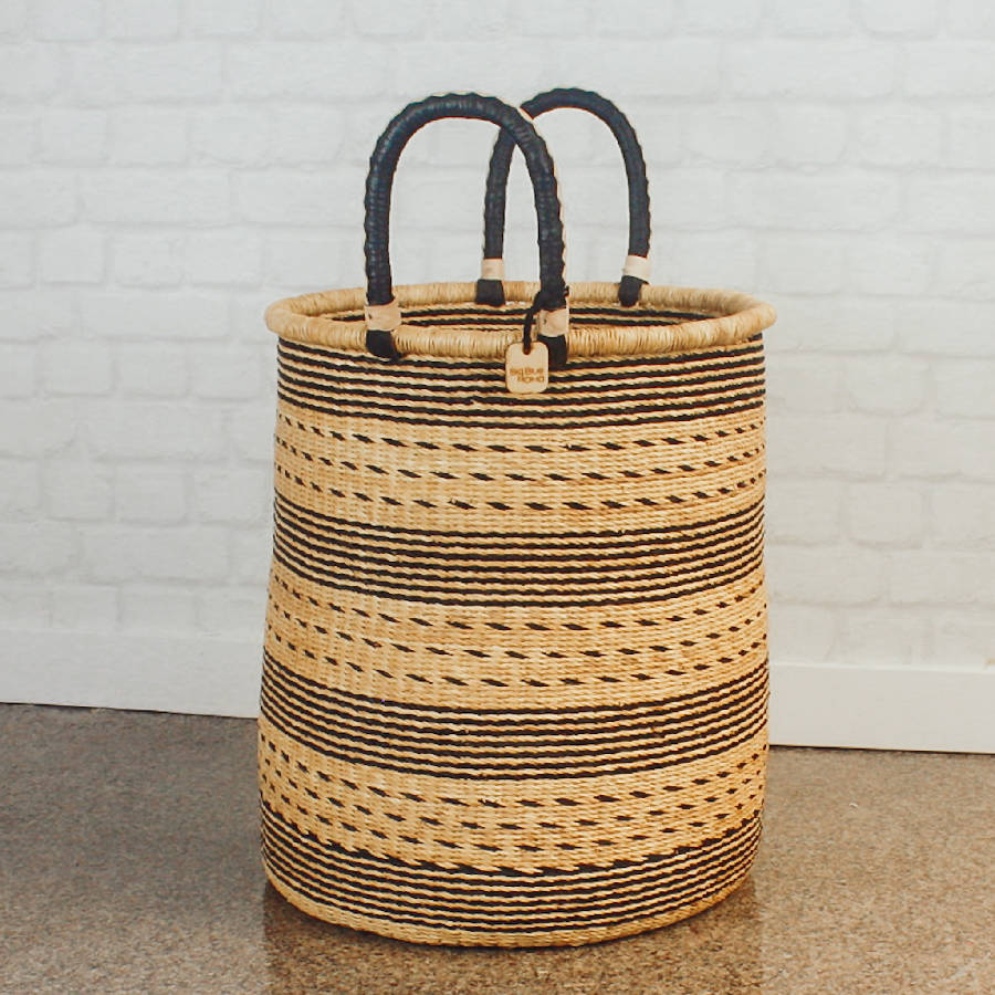 Bolga Baskets - Laundry Hamper Natural Palette