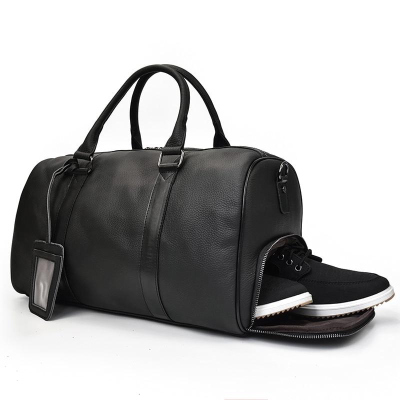 The Endre Weekender | Black Pebbled Leather Weekender